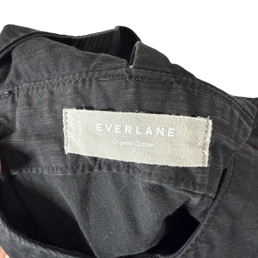 Everlane Women’s The Fatigue Apron Cotton/Linen Jumpsuit in Black Size 2